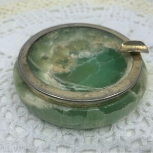 Vintage Green Marble Ashtray